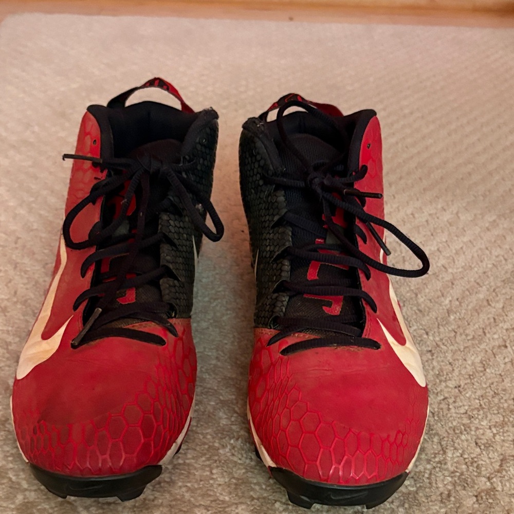 Red and Black baseball cleats